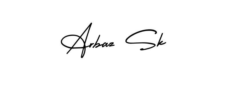 This is the best signature style for the Arbaz Sk name. Also you like these signature font (AmerikaSignatureDemo-Regular). Mix name signature. Arbaz Sk signature style 3 images and pictures png