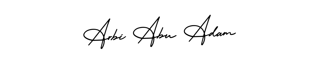 Use a signature maker to create a handwritten signature online. With this signature software, you can design (AmerikaSignatureDemo-Regular) your own signature for name Arbi Abu Adam. Arbi Abu Adam signature style 3 images and pictures png