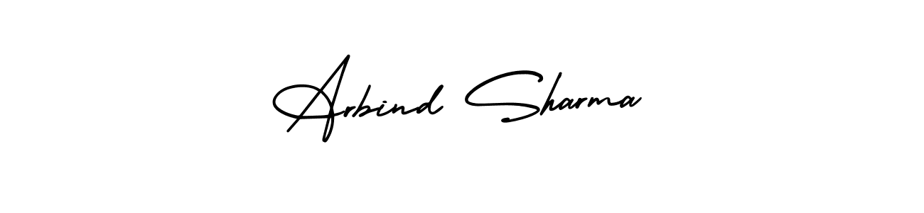 Design your own signature with our free online signature maker. With this signature software, you can create a handwritten (AmerikaSignatureDemo-Regular) signature for name Arbind Sharma. Arbind Sharma signature style 3 images and pictures png