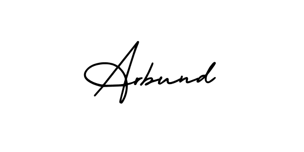 Use a signature maker to create a handwritten signature online. With this signature software, you can design (AmerikaSignatureDemo-Regular) your own signature for name Arbund. Arbund signature style 3 images and pictures png