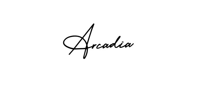 Arcadia stylish signature style. Best Handwritten Sign (AmerikaSignatureDemo-Regular) for my name. Handwritten Signature Collection Ideas for my name Arcadia. Arcadia signature style 3 images and pictures png
