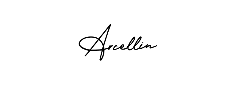 How to make Arcellin name signature. Use AmerikaSignatureDemo-Regular style for creating short signs online. This is the latest handwritten sign. Arcellin signature style 3 images and pictures png