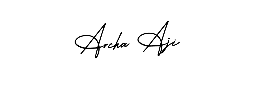 Also You can easily find your signature by using the search form. We will create Archa Aji name handwritten signature images for you free of cost using AmerikaSignatureDemo-Regular sign style. Archa Aji signature style 3 images and pictures png