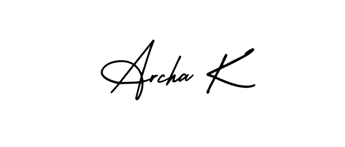 How to make Archa K signature? AmerikaSignatureDemo-Regular is a professional autograph style. Create handwritten signature for Archa K name. Archa K signature style 3 images and pictures png
