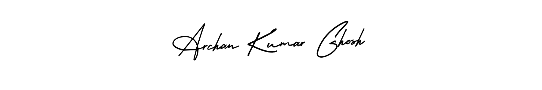 You should practise on your own different ways (AmerikaSignatureDemo-Regular) to write your name (Archan Kumar Ghosh) in signature. don't let someone else do it for you. Archan Kumar Ghosh signature style 3 images and pictures png