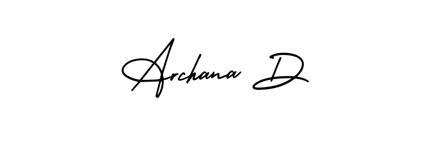 Similarly AmerikaSignatureDemo-Regular is the best handwritten signature design. Signature creator online .You can use it as an online autograph creator for name Archana D. Archana D signature style 3 images and pictures png
