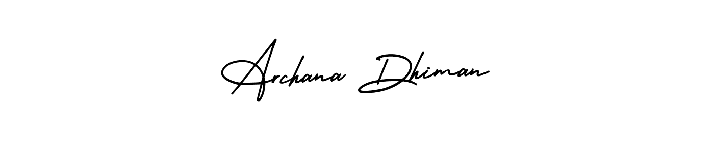 AmerikaSignatureDemo-Regular is a professional signature style that is perfect for those who want to add a touch of class to their signature. It is also a great choice for those who want to make their signature more unique. Get Archana Dhiman name to fancy signature for free. Archana Dhiman signature style 3 images and pictures png