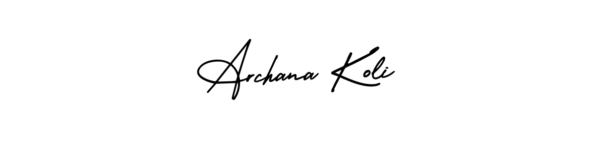 Make a short Archana Koli signature style. Manage your documents anywhere anytime using AmerikaSignatureDemo-Regular. Create and add eSignatures, submit forms, share and send files easily. Archana Koli signature style 3 images and pictures png