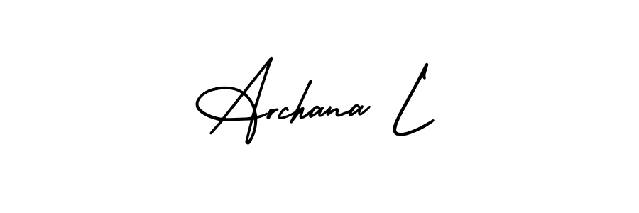 Archana L stylish signature style. Best Handwritten Sign (AmerikaSignatureDemo-Regular) for my name. Handwritten Signature Collection Ideas for my name Archana L. Archana L signature style 3 images and pictures png