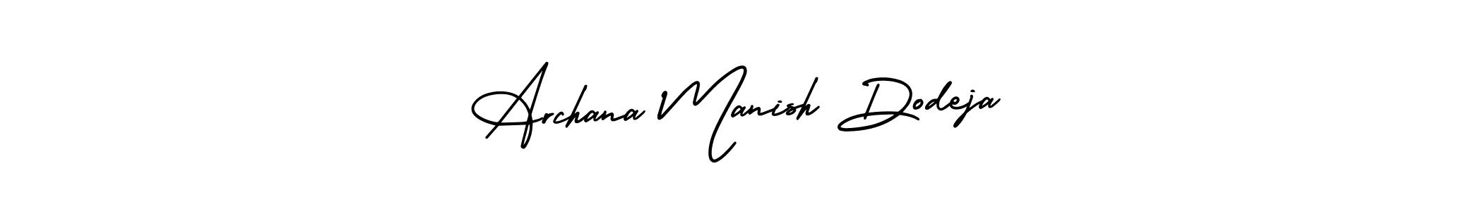 Also You can easily find your signature by using the search form. We will create Archana Manish Dodeja name handwritten signature images for you free of cost using AmerikaSignatureDemo-Regular sign style. Archana Manish Dodeja signature style 3 images and pictures png