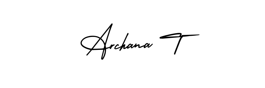 Create a beautiful signature design for name Archana T. With this signature (AmerikaSignatureDemo-Regular) fonts, you can make a handwritten signature for free. Archana T signature style 3 images and pictures png