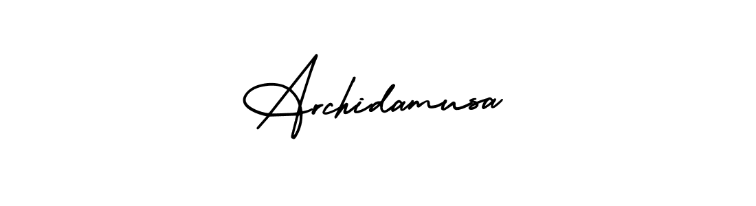 if you are searching for the best signature style for your name Archidamusa. so please give up your signature search. here we have designed multiple signature styles  using AmerikaSignatureDemo-Regular. Archidamusa signature style 3 images and pictures png