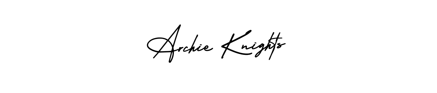 Make a beautiful signature design for name Archie Knights. With this signature (AmerikaSignatureDemo-Regular) style, you can create a handwritten signature for free. Archie Knights signature style 3 images and pictures png