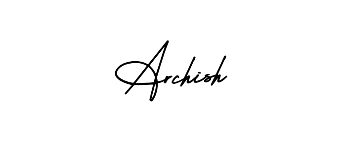 Archish stylish signature style. Best Handwritten Sign (AmerikaSignatureDemo-Regular) for my name. Handwritten Signature Collection Ideas for my name Archish. Archish signature style 3 images and pictures png