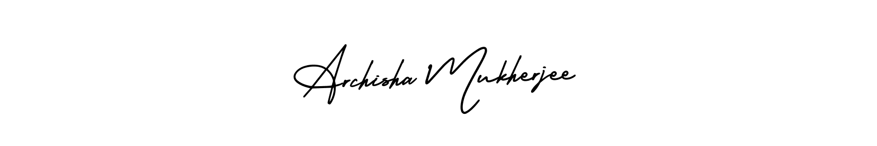 AmerikaSignatureDemo-Regular is a professional signature style that is perfect for those who want to add a touch of class to their signature. It is also a great choice for those who want to make their signature more unique. Get Archisha Mukherjee name to fancy signature for free. Archisha Mukherjee signature style 3 images and pictures png