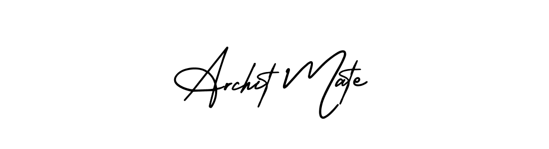 Make a beautiful signature design for name Archit Mate. With this signature (AmerikaSignatureDemo-Regular) style, you can create a handwritten signature for free. Archit Mate signature style 3 images and pictures png