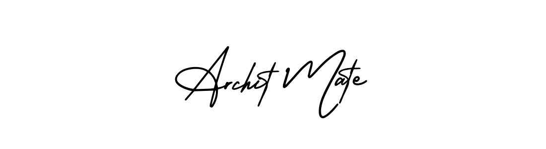 Make a beautiful signature design for name Archit Mate. With this signature (AmerikaSignatureDemo-Regular) style, you can create a handwritten signature for free. Archit Mate signature style 3 images and pictures png