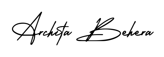 Personalize your online presence with Archita Behera signature rendered in elegant AmerikaSignatureDemo-Regular font. Great for website footers and blogs. Archita Behera signature style 3 images and pictures png