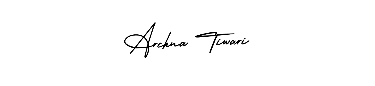You should practise on your own different ways (AmerikaSignatureDemo-Regular) to write your name (Archna Tiwari) in signature. don't let someone else do it for you. Archna Tiwari signature style 3 images and pictures png