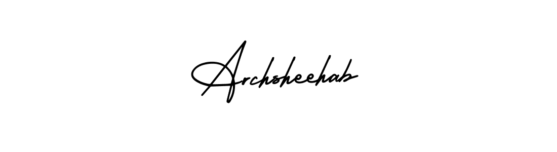 The best way (AmerikaSignatureDemo-Regular) to make a short signature is to pick only two or three words in your name. The name Archsheehab include a total of six letters. For converting this name. Archsheehab signature style 3 images and pictures png