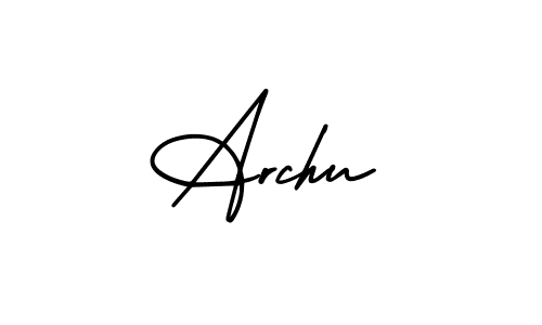 Create a beautiful signature design for name Archu. With this signature (AmerikaSignatureDemo-Regular) fonts, you can make a handwritten signature for free. Archu signature style 3 images and pictures png