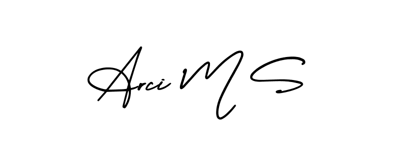 How to Draw Arci M S signature style? AmerikaSignatureDemo-Regular is a latest design signature styles for name Arci M S. Arci M S signature style 3 images and pictures png