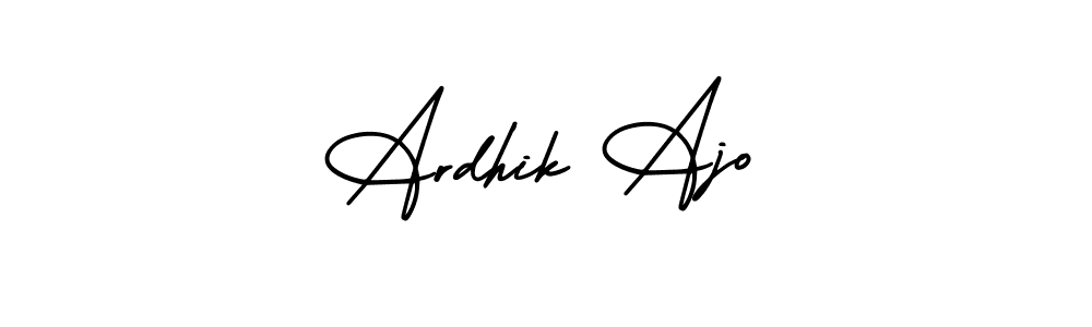 Use a signature maker to create a handwritten signature online. With this signature software, you can design (AmerikaSignatureDemo-Regular) your own signature for name Ardhik Ajo. Ardhik Ajo signature style 3 images and pictures png