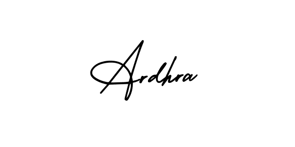 Use a signature maker to create a handwritten signature online. With this signature software, you can design (AmerikaSignatureDemo-Regular) your own signature for name Ardhra. Ardhra signature style 3 images and pictures png