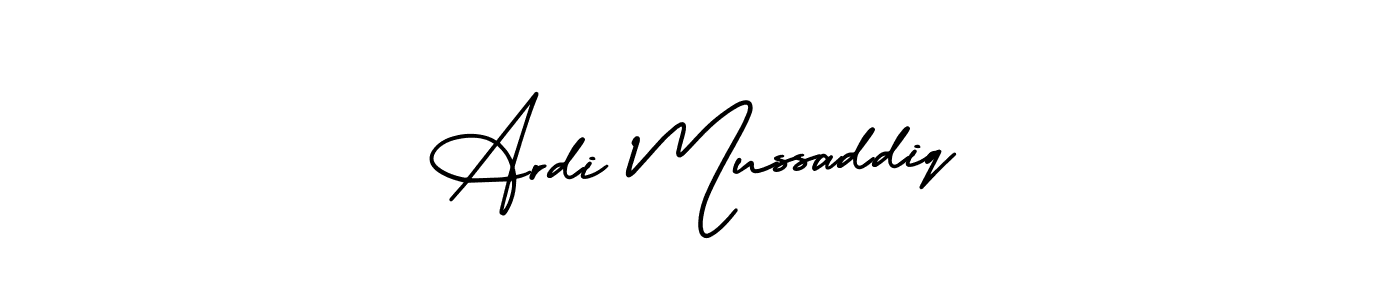 It looks lik you need a new signature style for name Ardi Mussaddiq. Design unique handwritten (AmerikaSignatureDemo-Regular) signature with our free signature maker in just a few clicks. Ardi Mussaddiq signature style 3 images and pictures png