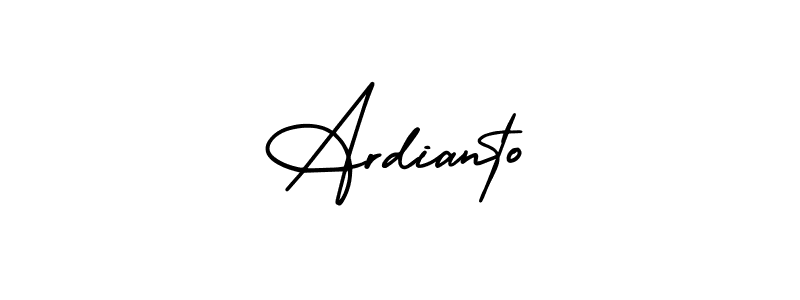 It looks lik you need a new signature style for name Ardianto. Design unique handwritten (AmerikaSignatureDemo-Regular) signature with our free signature maker in just a few clicks. Ardianto signature style 3 images and pictures png