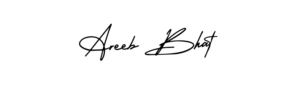 Design your own signature with our free online signature maker. With this signature software, you can create a handwritten (AmerikaSignatureDemo-Regular) signature for name Areeb Bhat. Areeb Bhat signature style 3 images and pictures png