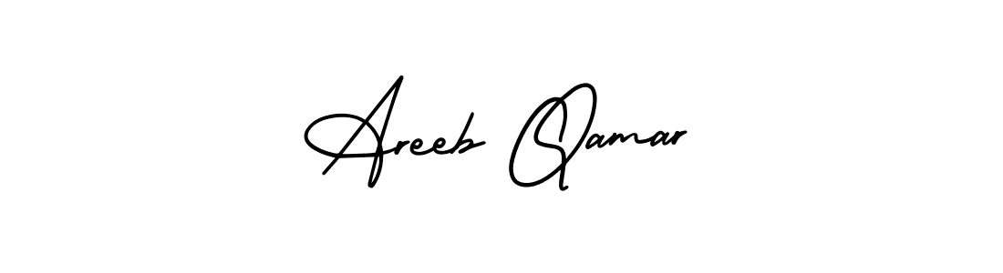 Areeb Qamar stylish signature style. Best Handwritten Sign (AmerikaSignatureDemo-Regular) for my name. Handwritten Signature Collection Ideas for my name Areeb Qamar. Areeb Qamar signature style 3 images and pictures png