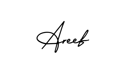 Areef stylish signature style. Best Handwritten Sign (AmerikaSignatureDemo-Regular) for my name. Handwritten Signature Collection Ideas for my name Areef. Areef signature style 3 images and pictures png