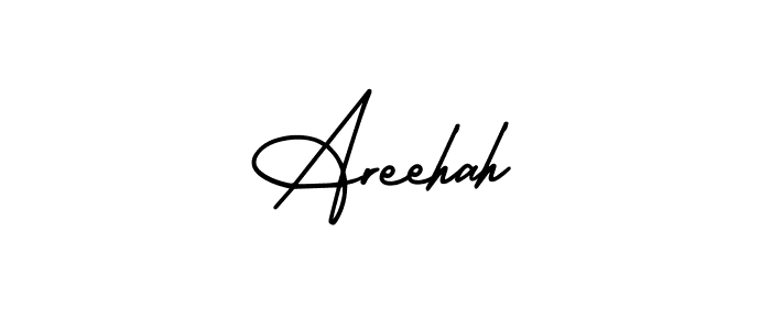 Make a beautiful signature design for name Areehah. With this signature (AmerikaSignatureDemo-Regular) style, you can create a handwritten signature for free. Areehah signature style 3 images and pictures png