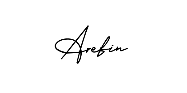 Also we have Arefin name is the best signature style. Create professional handwritten signature collection using AmerikaSignatureDemo-Regular autograph style. Arefin signature style 3 images and pictures png