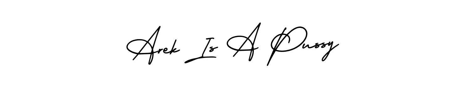 Design your own signature with our free online signature maker. With this signature software, you can create a handwritten (AmerikaSignatureDemo-Regular) signature for name Arek Is A Pussy. Arek Is A Pussy signature style 3 images and pictures png