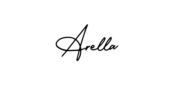 Use a signature maker to create a handwritten signature online. With this signature software, you can design (AmerikaSignatureDemo-Regular) your own signature for name Arella. Arella signature style 3 images and pictures png