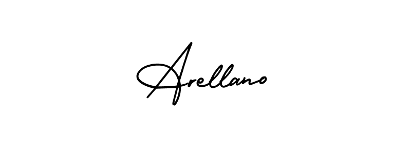 How to make Arellano name signature. Use AmerikaSignatureDemo-Regular style for creating short signs online. This is the latest handwritten sign. Arellano signature style 3 images and pictures png