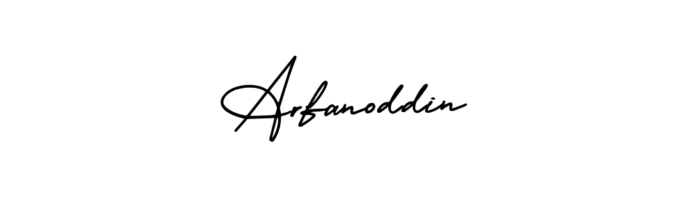How to make Arfanoddin signature? AmerikaSignatureDemo-Regular is a professional autograph style. Create handwritten signature for Arfanoddin name. Arfanoddin signature style 3 images and pictures png