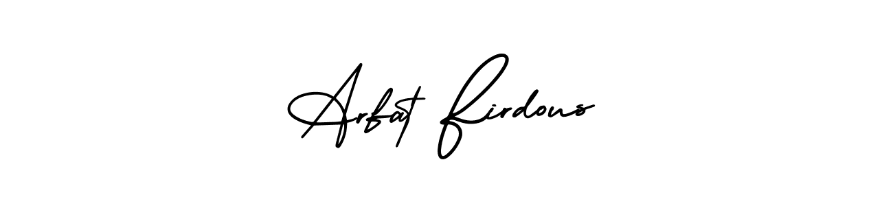 Design your own signature with our free online signature maker. With this signature software, you can create a handwritten (AmerikaSignatureDemo-Regular) signature for name Arfat Firdous. Arfat Firdous signature style 3 images and pictures png