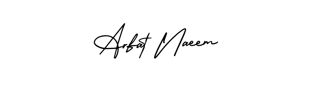 Create a beautiful signature design for name Arfat Naeem. With this signature (AmerikaSignatureDemo-Regular) fonts, you can make a handwritten signature for free. Arfat Naeem signature style 3 images and pictures png