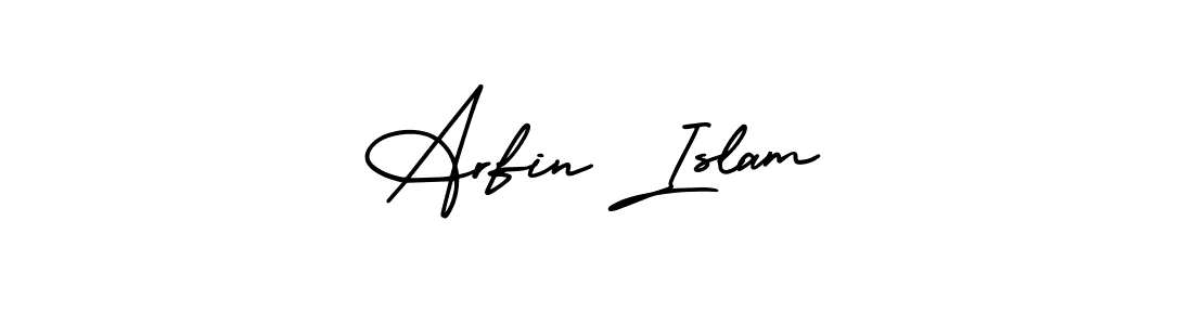 Make a beautiful signature design for name Arfin Islam. With this signature (AmerikaSignatureDemo-Regular) style, you can create a handwritten signature for free. Arfin Islam signature style 3 images and pictures png