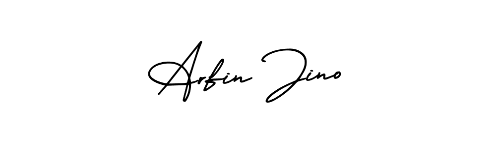 How to Draw Arfin Jino signature style? AmerikaSignatureDemo-Regular is a latest design signature styles for name Arfin Jino. Arfin Jino signature style 3 images and pictures png