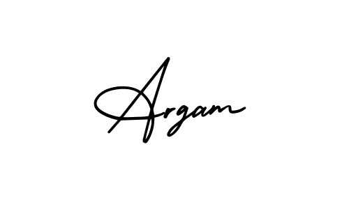 The best way (AmerikaSignatureDemo-Regular) to make a short signature is to pick only two or three words in your name. The name Argam include a total of six letters. For converting this name. Argam signature style 3 images and pictures png
