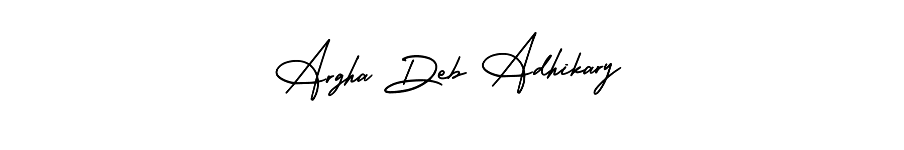 Also we have Argha Deb Adhikary name is the best signature style. Create professional handwritten signature collection using AmerikaSignatureDemo-Regular autograph style. Argha Deb Adhikary signature style 3 images and pictures png