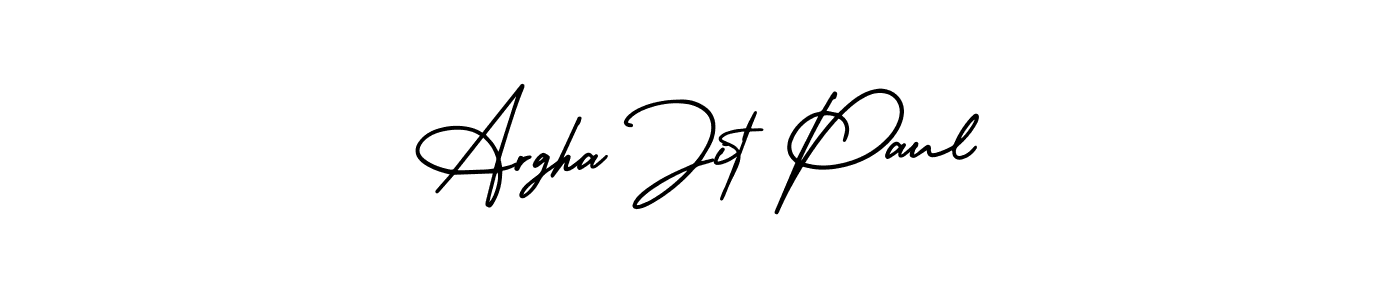 You should practise on your own different ways (AmerikaSignatureDemo-Regular) to write your name (Argha Jit Paul) in signature. don't let someone else do it for you. Argha Jit Paul signature style 3 images and pictures png