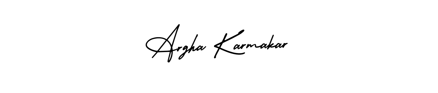 Make a beautiful signature design for name Argha Karmakar. With this signature (AmerikaSignatureDemo-Regular) style, you can create a handwritten signature for free. Argha Karmakar signature style 3 images and pictures png