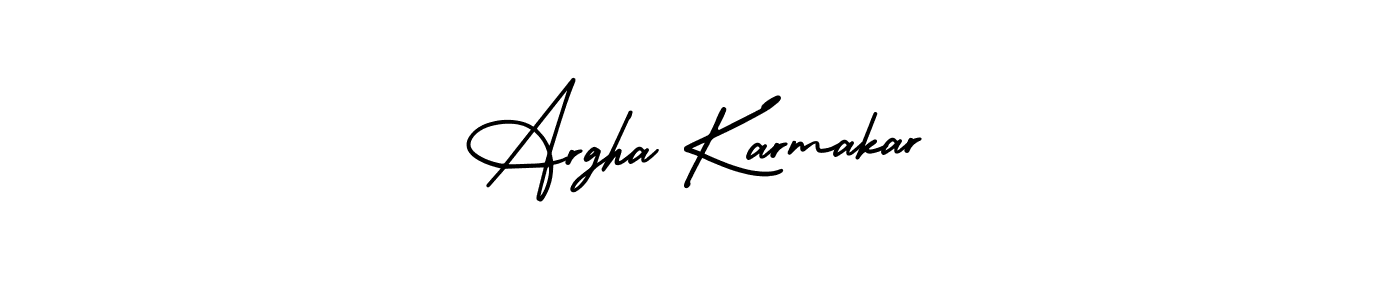 It looks lik you need a new signature style for name Argha Karmakar. Design unique handwritten (AmerikaSignatureDemo-Regular) signature with our free signature maker in just a few clicks. Argha Karmakar signature style 3 images and pictures png