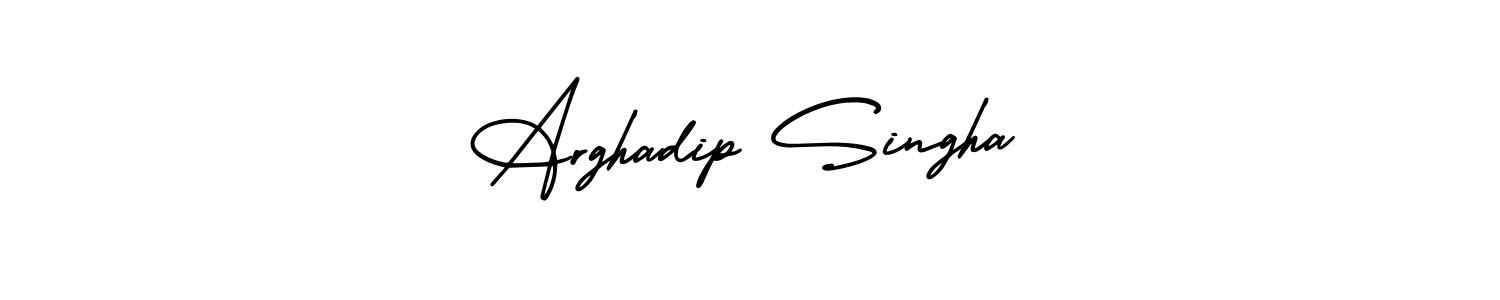 This is the best signature style for the Arghadip Singha name. Also you like these signature font (AmerikaSignatureDemo-Regular). Mix name signature. Arghadip Singha signature style 3 images and pictures png