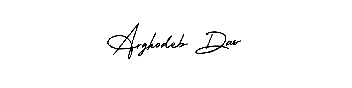 You should practise on your own different ways (AmerikaSignatureDemo-Regular) to write your name (Arghodeb Das) in signature. don't let someone else do it for you. Arghodeb Das signature style 3 images and pictures png